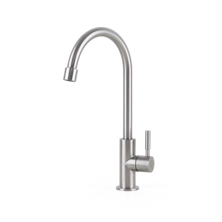 Prime Inventions 1 Wege Edelstahl Wasserhahn - matt - Frontansicht